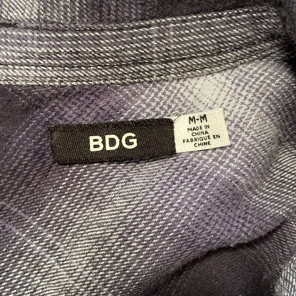 Urban Outfitters BDG Flannel in Navy Blue & White - Size: M - Picture 3 of 3